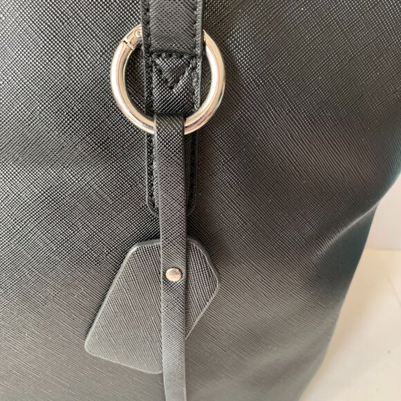 Westbronco Black Vegan Leather Purse Handbag Tote Adj Straps Structured - Picture 3 of 12